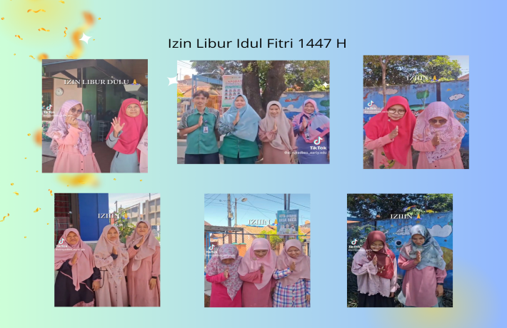 Kompak dan Kreatif Guru TK Al Irsyad Membuat Konten Izin Informasi Libur Idul Fitri