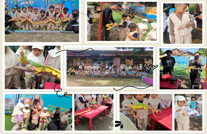 Serunya Zoo Explore Junior Mengenal Reptil di TK dan KB Al Irsyad 02 Cilacap